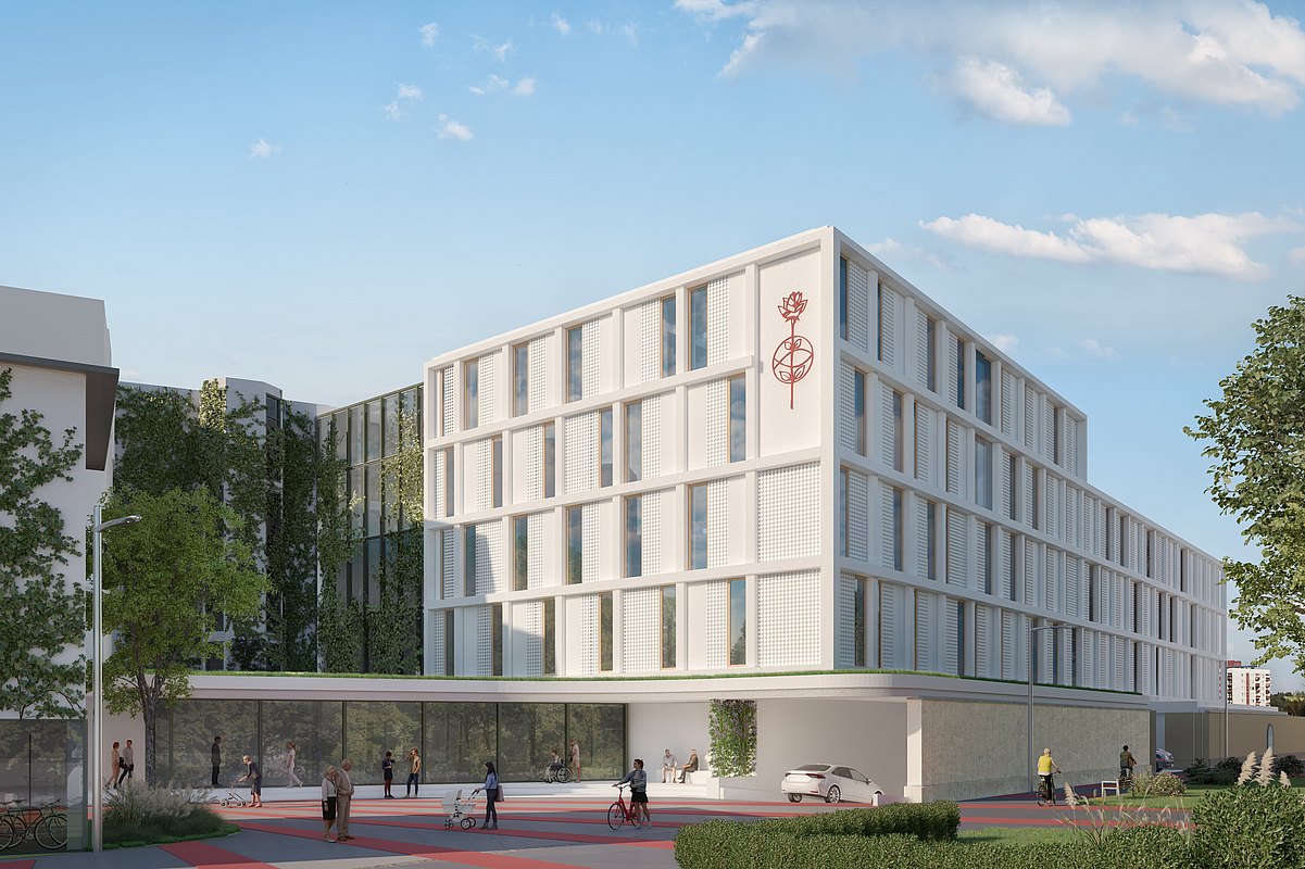 Rendering Neubau Krankenhaus Graz